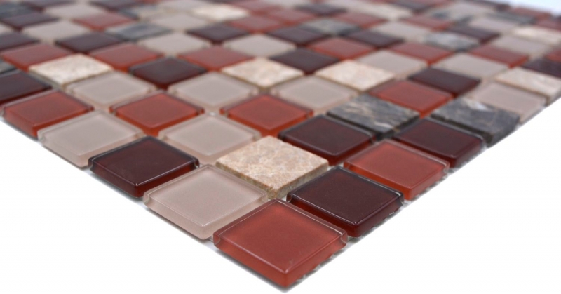 Mosaic tiles kitchen splashback self-adhesive stone beige brown glass mosaic stone beige brown emperador MOS200-4M352_f