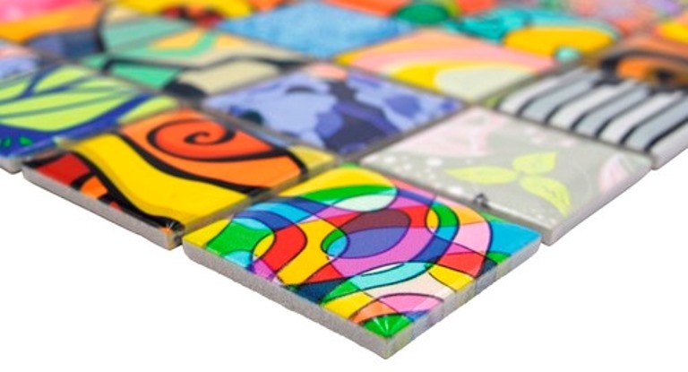 Bunte Retro Style Mosaikfliesen POP UP ART Design Wandverkleidung Fliesenspiegel MOS14-1605_f