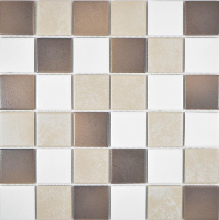 Mosaic antique white beige brown wall tile kitchen tile backsplash MOS14-1213_f