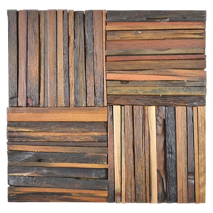 Mosaïque bois parquet boot OLD Wood bois FSC carreaux de mosaïque muraux carrelage cuisine salle de bain MOS160-27_f