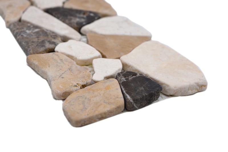 Marmor Bordüre Bordüre Ciot Castanao Biancone MOSBOR-CB15_f