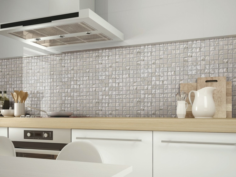 Mosaico ceramico Baku bianco piastrelle mosaico muro backsplash cucina bagno MOS14-0001_f