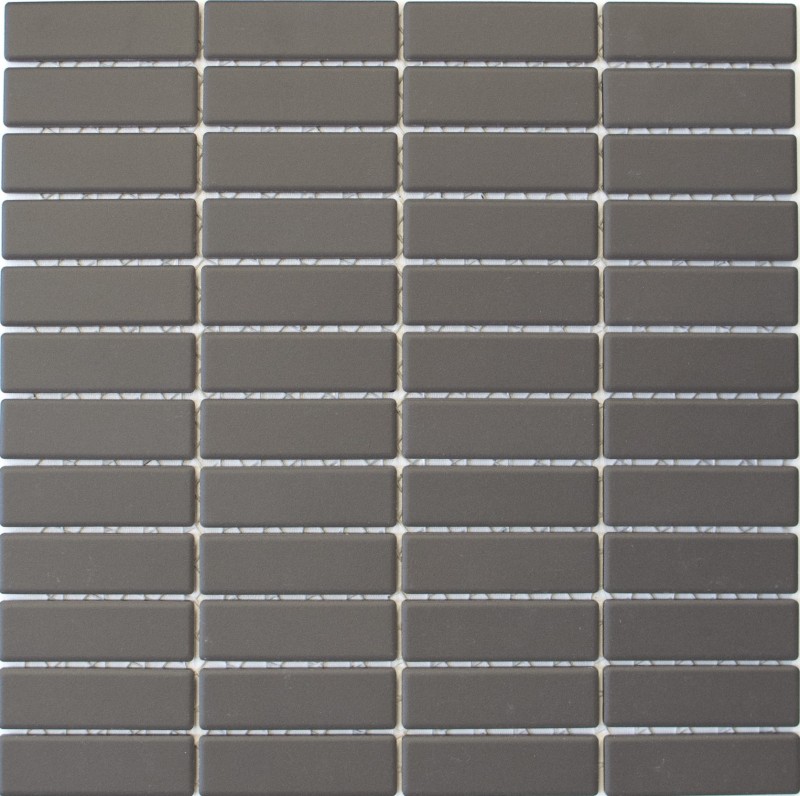 Mosaic tile ceramic rods brown unglazed MOS24-CUST051_f