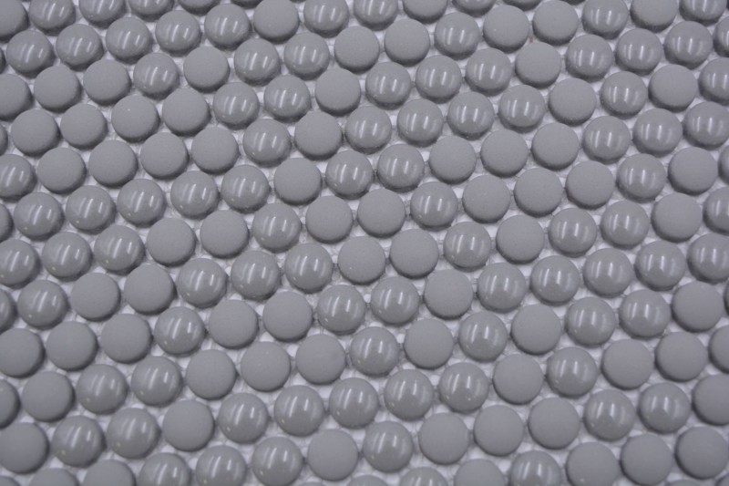 Rund Enamel mix grau glänzend/matt Mosaikfliesen Wand Fliesenspiegel Küche Bad MOS140-0211_f