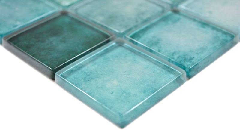 Square Crystal mix green mosaic tile wall tile backsplash kitchen bathroom MOS88-0050_f