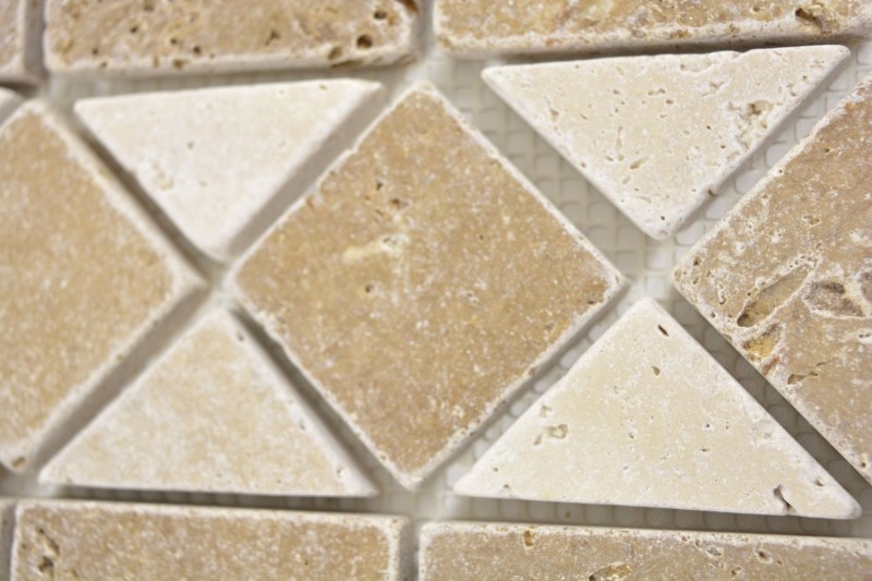 Travertine natural stone border noce chiaro Beige Wall Floor Shower Bathroom Kitchen MOSBor-0246_f