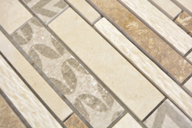 Composite marble/ceramic mix beige 3F mosaic tile wall tile backsplash kitchen bathroom MOS180-B0327B_f
