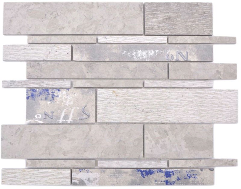 Composite marble/ceramic mix gray/color 2F mosaic tile wall tile backsplash kitchen bathroom MOS180-C07STG_f