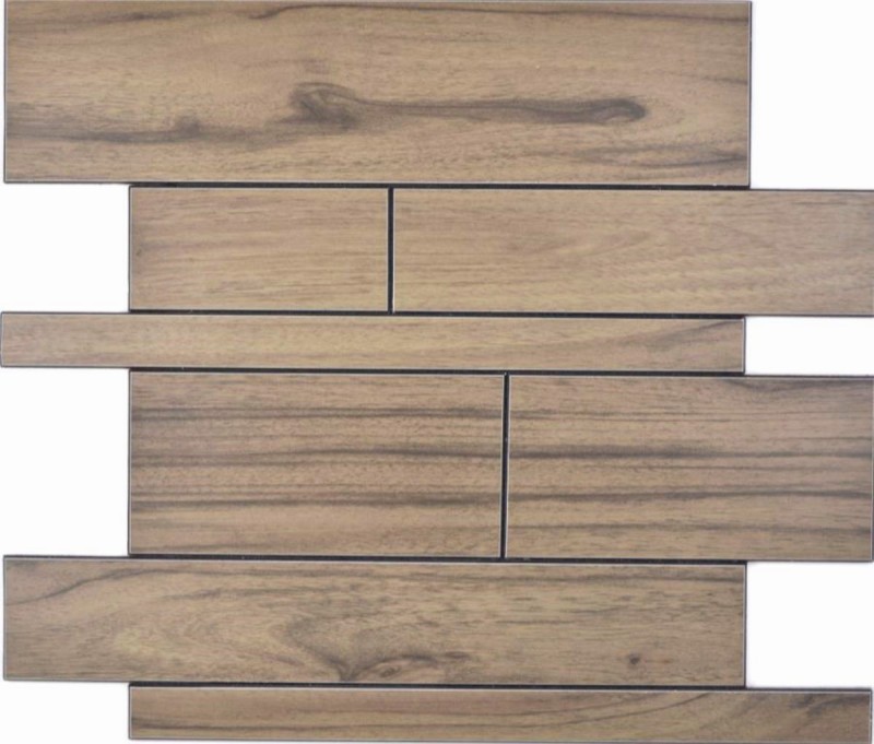 Pannelli a parete autoadesivi effetto legno marrone scuro alzatina cucina piastrellata MOS200-52WDL_f