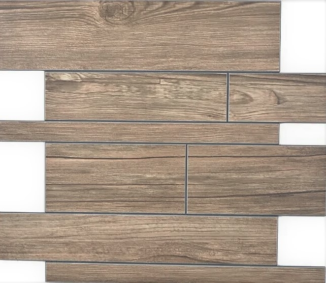 Wall panels self-adhesive wood look brown kitchen splashback tile back MOS200-56WBS_f