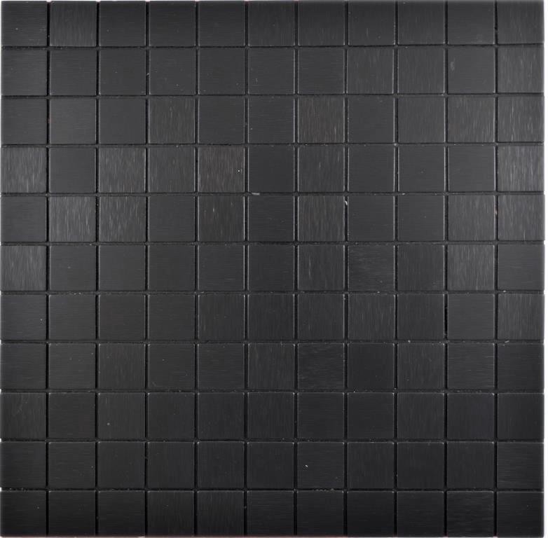 Quadrat Metalloptik Alu schwarz matt gebürstet selbstklebend MOS200-L3B_f