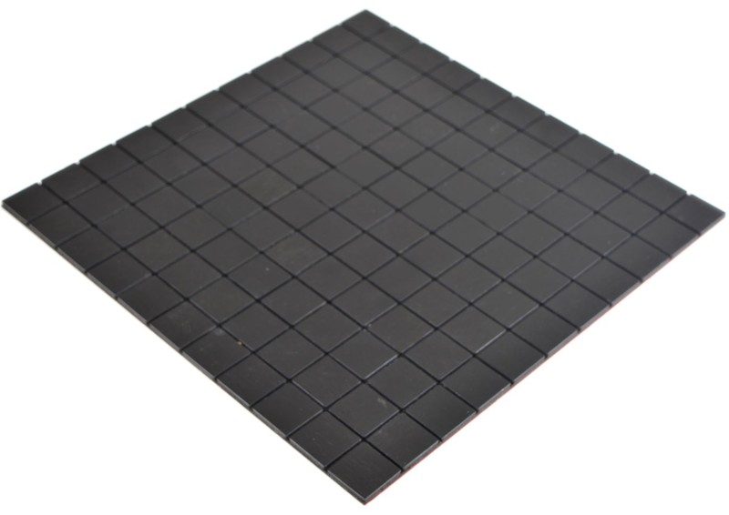 Quadrat Metalloptik Alu schwarz matt gebürstet selbstklebend MOS200-L3B_f