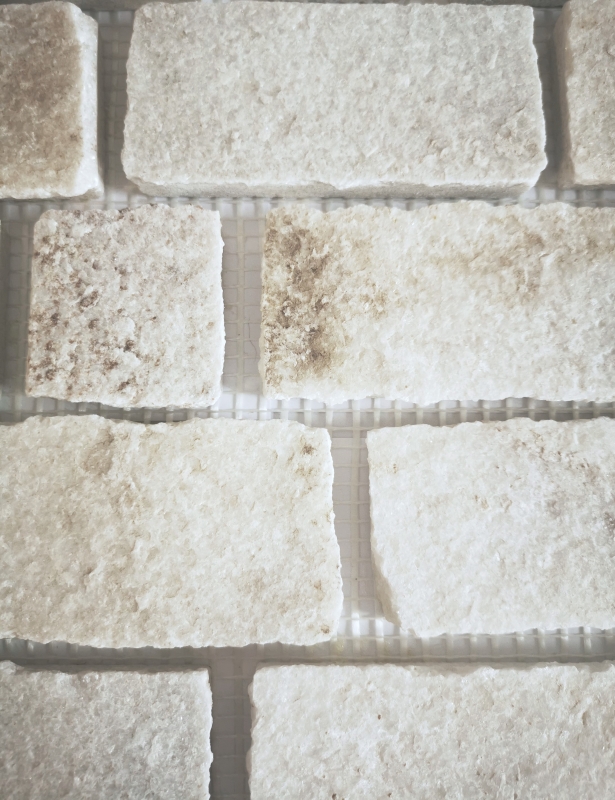 Slate mosaic tile natural stone brick white light beige mosaic mat mosaic tile backsplash kitchen - MOS34-0102