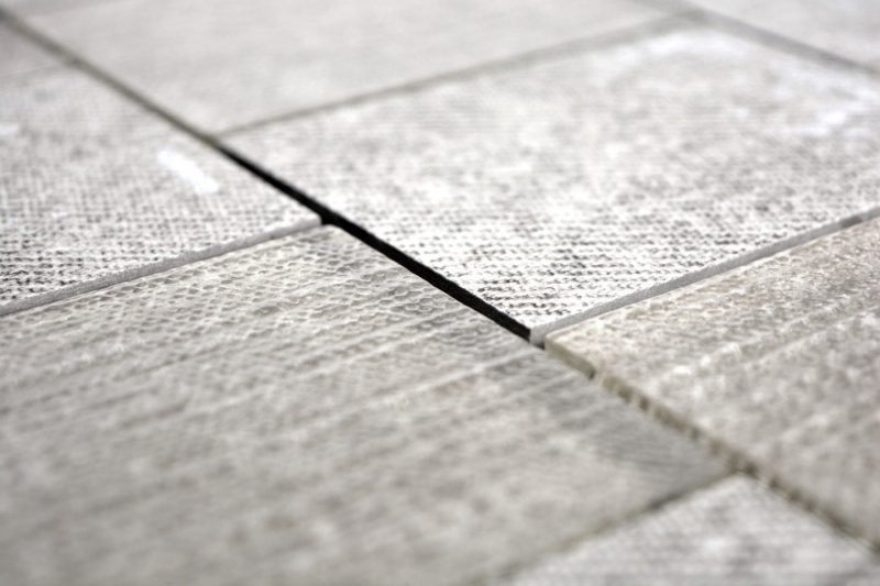 Mosaic tile ceramic mix glass mosaic rectangle textile look gray brown mottled tile backsplash - MOS88J-1202