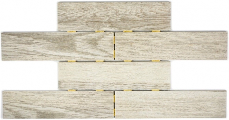 Hand-painted mosaic tile Ceramic mosaic light beige Brick Oak Chinchilla in Dot Joint 24CD-0112_m