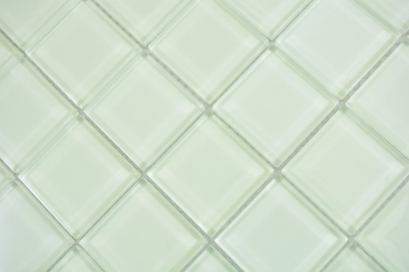 Motif main Mosaïque de verre vert fluorescent Carreau de mosaïque murale Miroir de cuisine Salle de bain - MOS88-1005_m