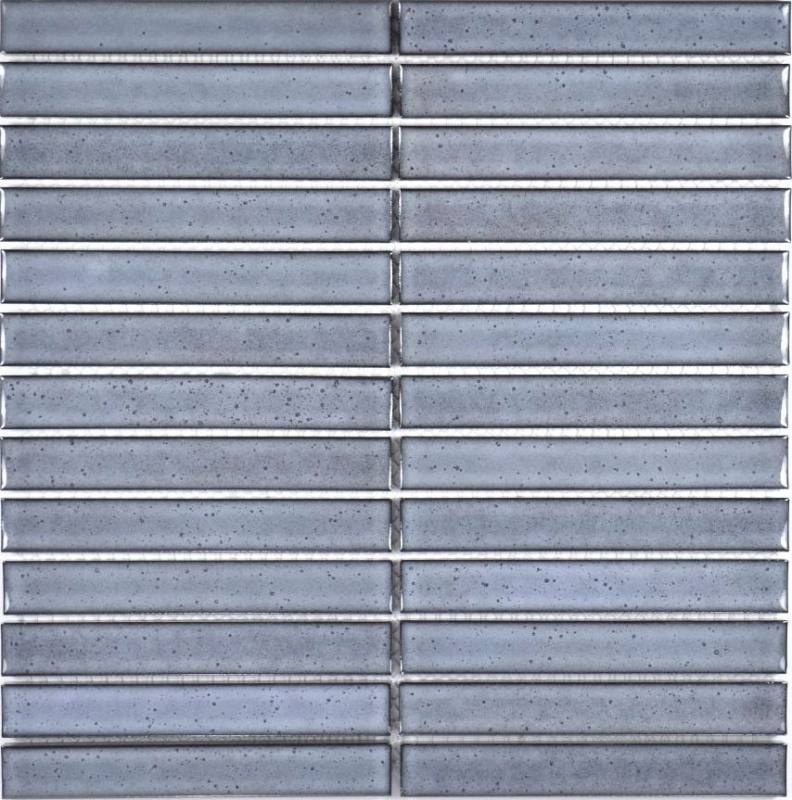 Rod mosaic tile ceramic gray speckled glossy bathroom wall MOS24-CS26