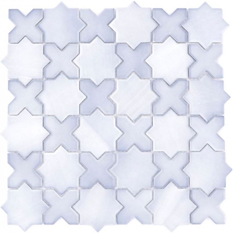 Mosaikfliese Keramik Mosaik Kombi mix grau matt Fliesenspiegel Küche MOS13-SXS05_f