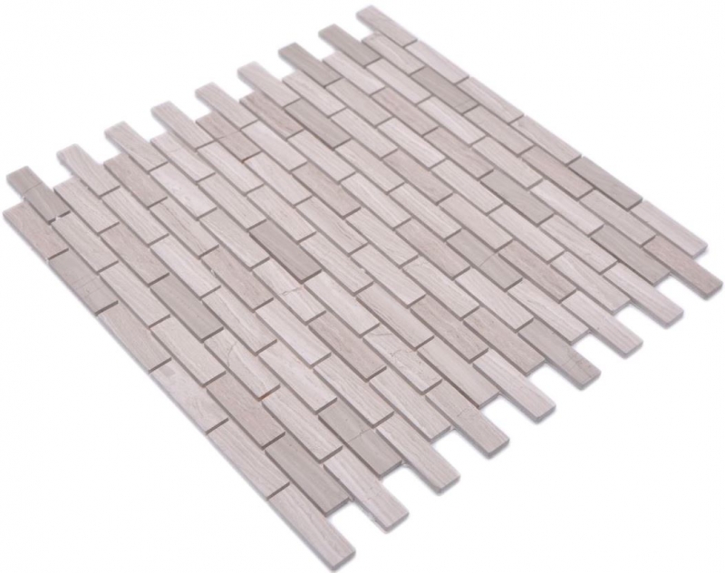 Mosaic tile Self-adhesive mosaic composite natural stone white wood gray kitchen MOS200-4M72