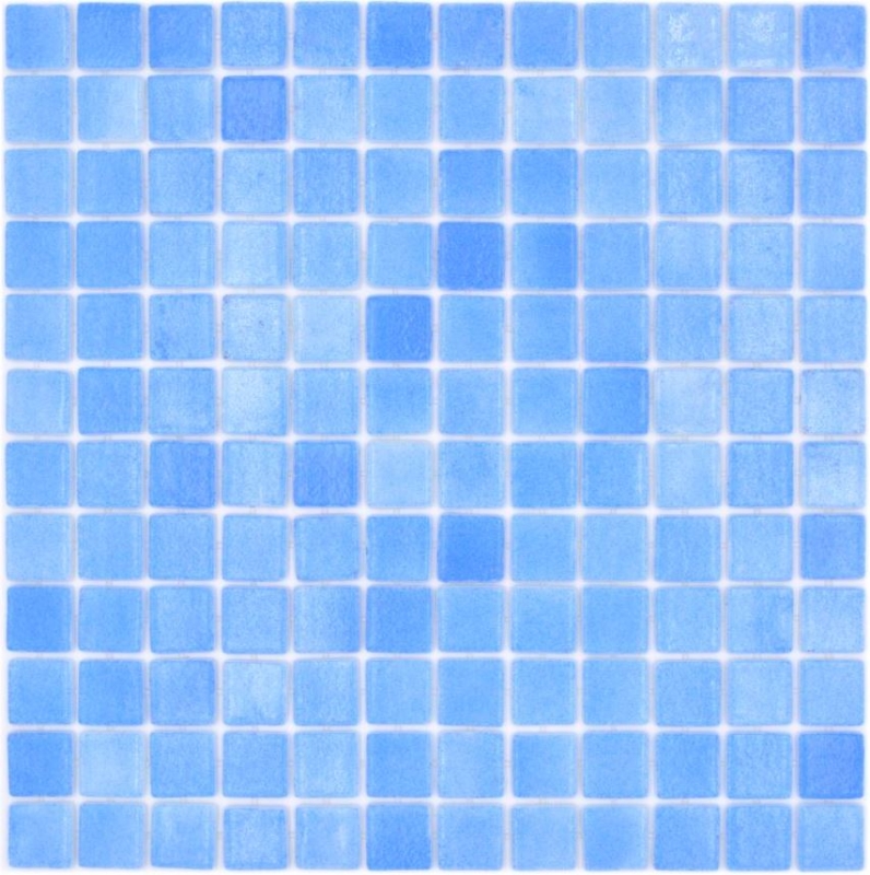 Mosaikfliese Poolmosaik Schwimmbadmosaik blau antislip rutschsicher MOS220-100P
