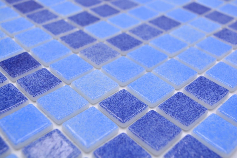 Mosaikfliese Poolmosaik Schwimmbadmosaik blau mix Badezimmer Dusche MOS220-1158U