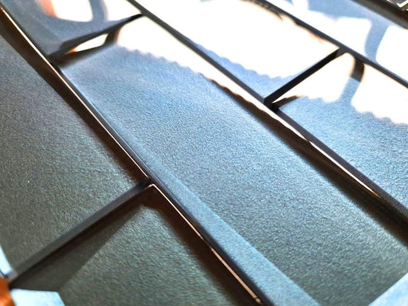 Piastrelle di vetro a mosaico Metro 3D look terra grey blue alzatina da cucina MOS88-XB05