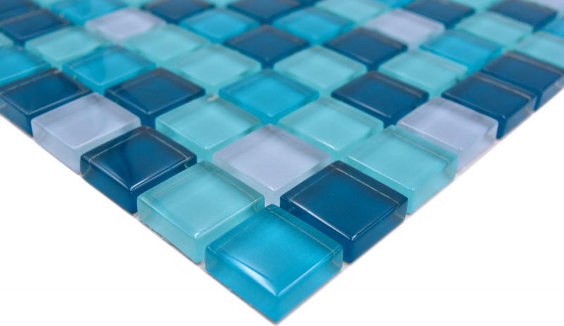 Glass mosaic mosaic tiles blue petrol kitchen bathroom tile backsplash MOS88-XCE95
