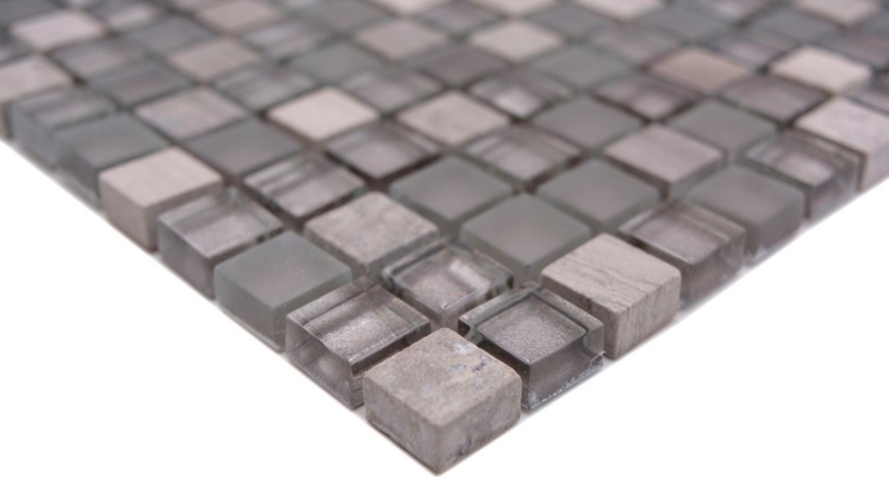 Glass mosaic natural stone mosaic tile gray beige brown matt tile backsplash kitchen splashback bathroom tile - MOS92-590