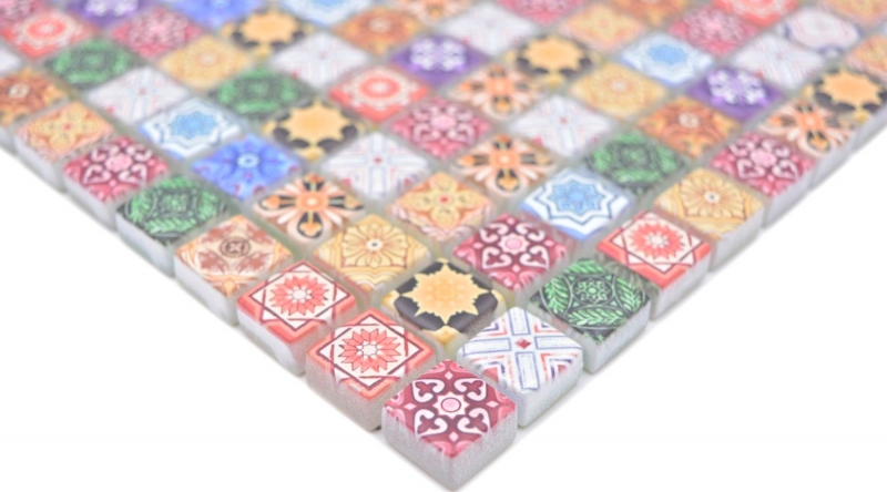 Glass mosaic mosaic tile Retro mosaic Moroccan style colorful tile mirror MOS78-RB83_f