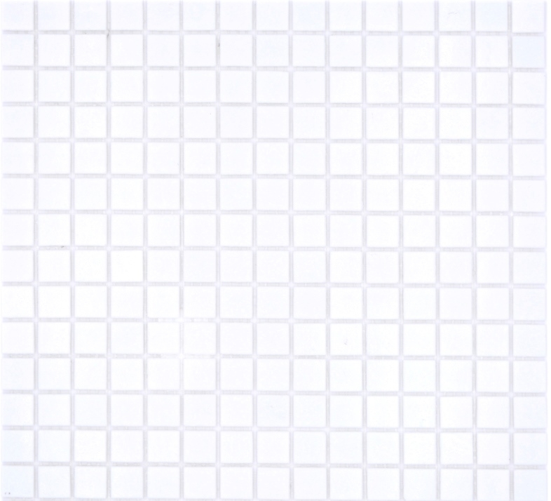 Carreaux de mosaïque Mosaïque de verre Classic Uni verre uni blanc collé sur papier Mosaïque de piscine MOS200-A01_f