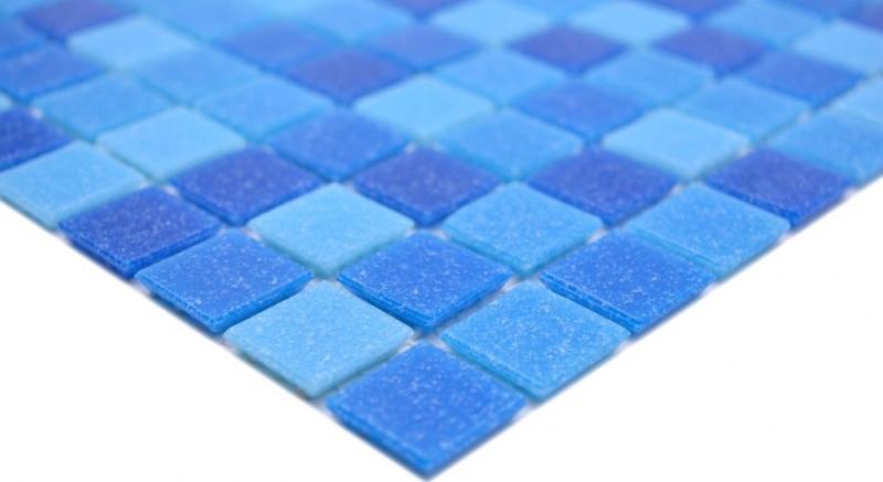 Mosaikfliesen Glasmosaik Classic Mix Glas mix blau 4F papierverklebt Poolmosaik Schwimmbadmosaik MOS210-PA335_f