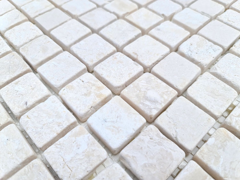 Piastrella di mosaico Mosaico di marmo THUMBNAIL bianco backsplash cucina doccia pavimento MOS40-T23W_f