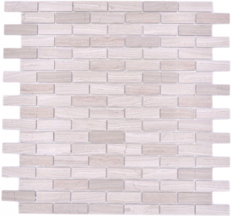 Mosaic tiles Self-adhesive mosaics Composite natural stone white wood gray Kitchen MOS200-4M72_f