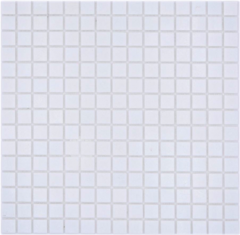 Campione a mano mosaico tessere di vetro mosaico Classic Uni vetro uni bianco carta-legante mosaico piscina mosaico piscina MOS200-A01_m