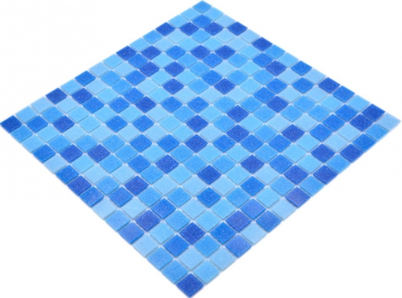 Campione a mano mosaico tessere di vetro mosaico Classic Mix vetro blu 5F carta-legante mosaico piscina mosaico piscina MOS210-PA339_m
