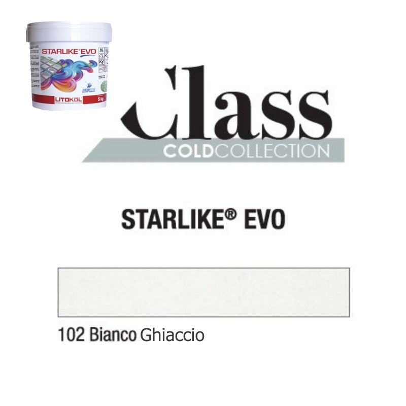 Litokol STARLIKE EVO 102 BIANCO GHIACCIO bianco sporco I Adesivo epossidico per giunti secchio da 5 kg