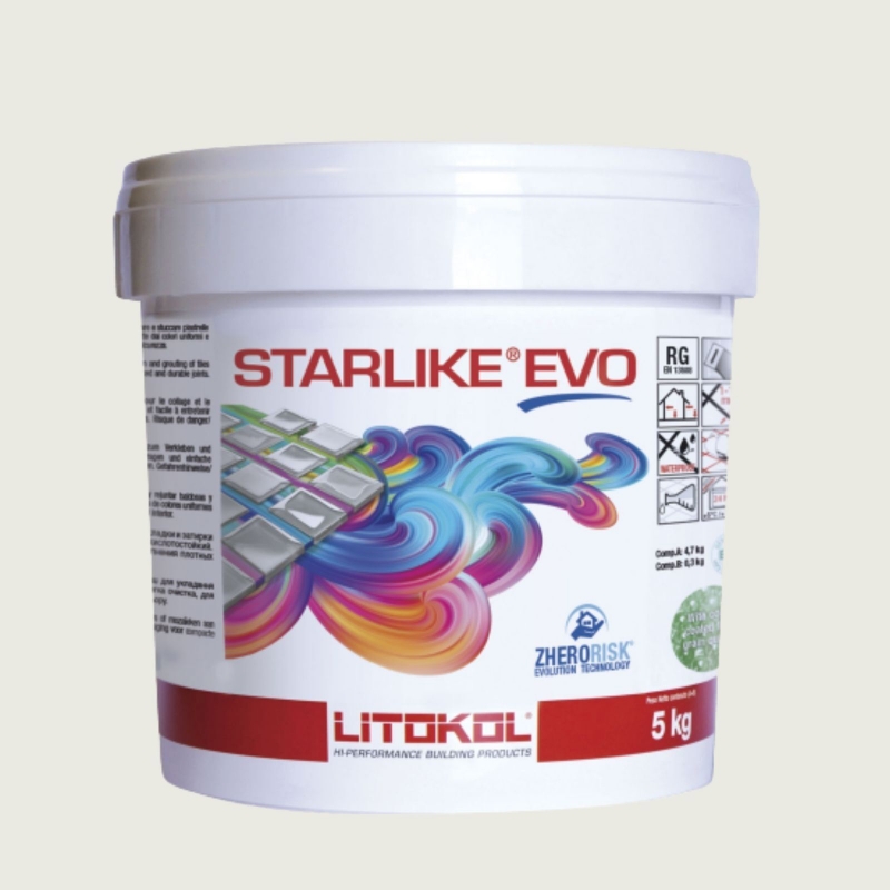 Litokol STARLIKE EVO 200 AVORIO bianco antico II Adesivo per giunti in resina epossidica Secchio da 5 kg