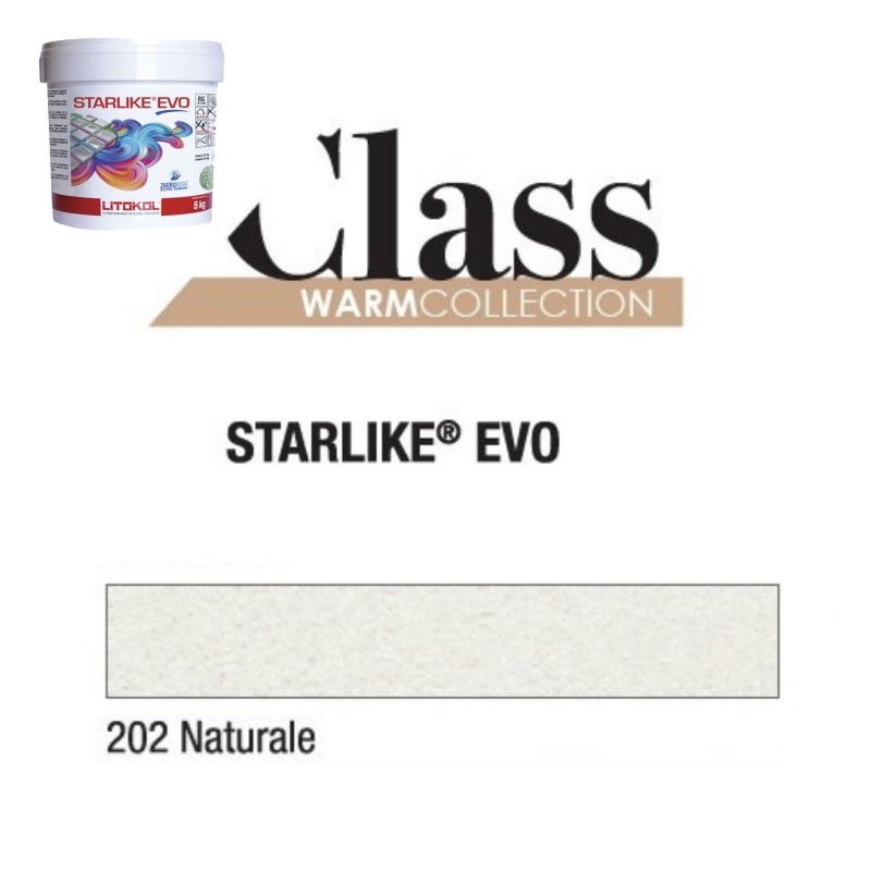 Litokol STARLIKE EVO 202 NATURALE bianco antico III Adesivo in resina epossidica per giunti secchio da 5 kg