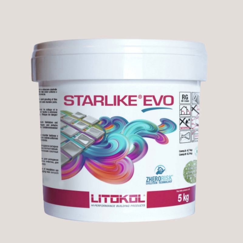 Litokol STARLIKE EVO 205 TRAVERTINO Creme I Epoxidharz Kleber Fuge 5kg Eimer