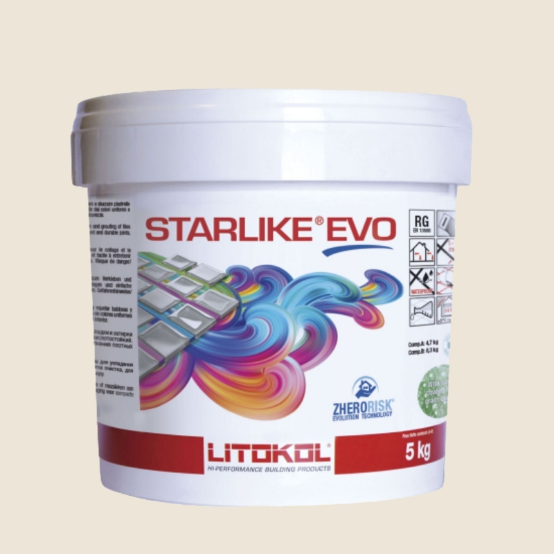 Litokol STARLIKE EVO 208 SABBIA crème II colle époxy joint seau de 5kg