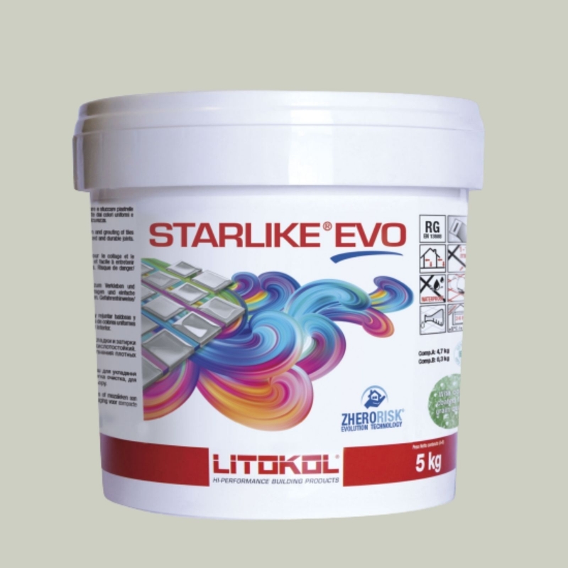 Litokol STARLIKE EVO 210 GREIGE crema III adesivo in resina epossidica per giunti secchio da 5 kg