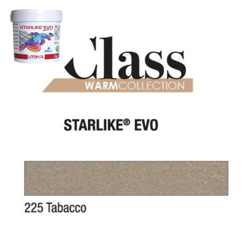 Litokol STARLIKE EVO 225 TABACCO marrone adesivo in resina epossidica per giunti secchio da 5 kg