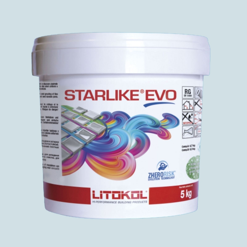 Litokol STARLIKE EVO 300 AZZURRO PASTELLO azzurro blue epoxy resin adhesive joint 5kg bucket