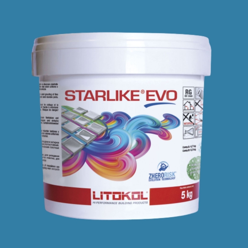 Litokol STARLIKE EVO 340 BLU DENIM blue II Epoxy resin adhesive Joint 5kg bucket