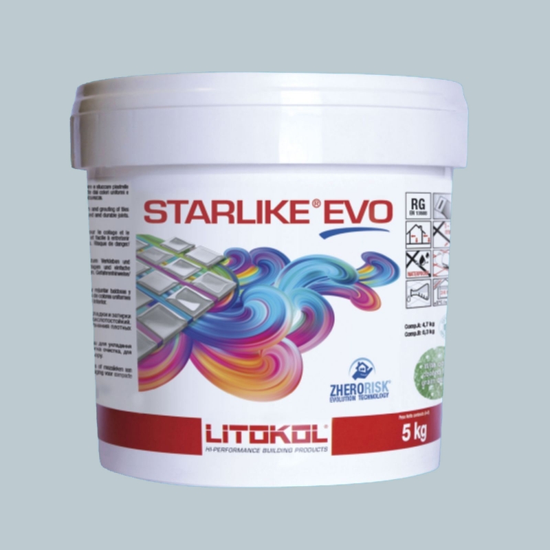 Litokol STARLIKE EVO 400 VERDE SALVIA verde menta resina epossidica adesiva per giunti secchio da 5 kg
