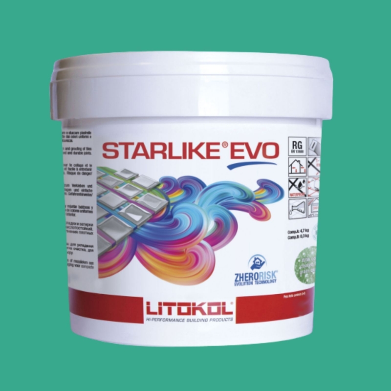Litokol STARLIKE EVO 410 VERDE SMERALDO verde I Adesivo epossidico per giunti 2,5 kg secchio