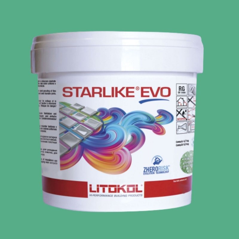 Litokol STARLIKE EVO 420 VERDE PRATO verde II adesivo in resina epossidica per giunti secchio da 2,5 kg