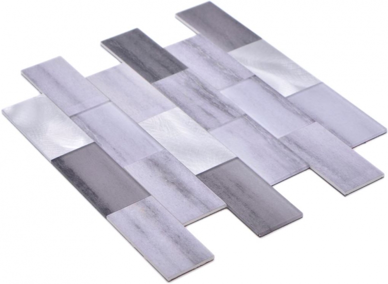 Handmuster Mosaikfliese Selbstklebende Mosaike Vinyl Zementoptik Mix grau Subway Küche MOS200-5S59_m