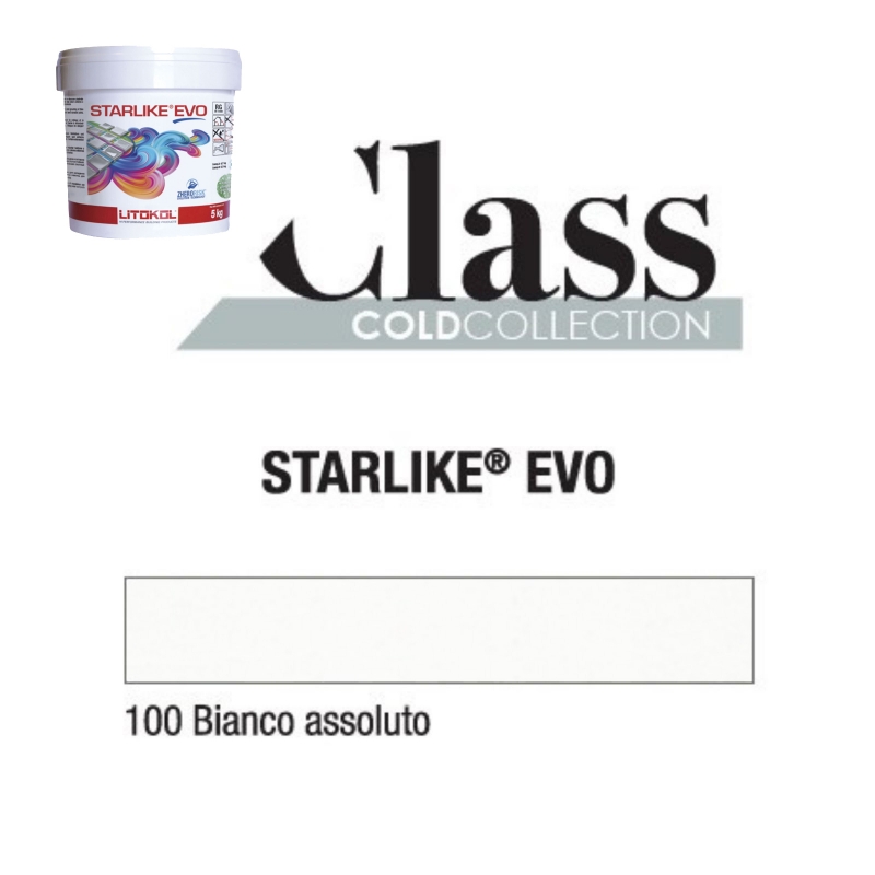 Litokol STARLIKE EVO 100 BIANCO ASSOLUTO bianco Adesivo in resina epossidica per giunti Secchio da 5 kg