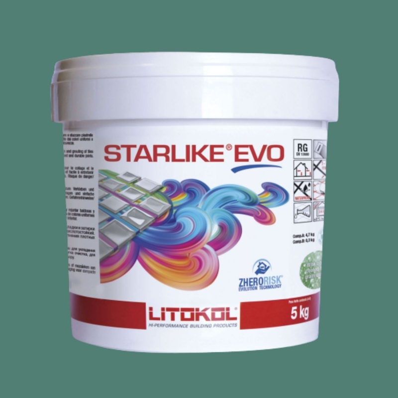 Litokol STARLIKE EVO 430 VERDE PINO vert III Colle époxy pour joints seau de 5kg